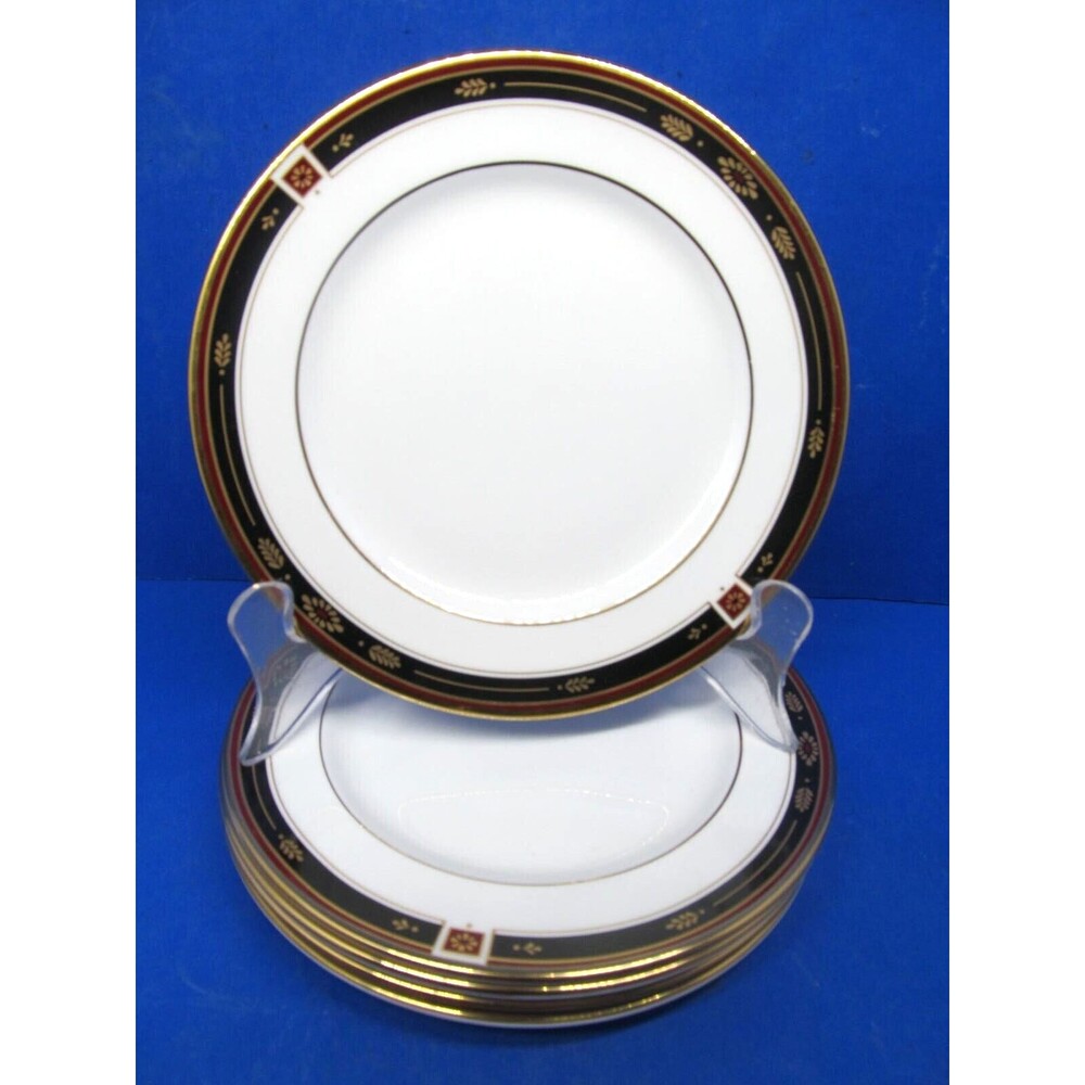 Lenox Regency Black  6 1/4" Bread Plates Bundle of 5